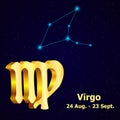Vector zodiac sign Virgo. Astrology.
