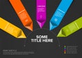 Vectordark multipurpose Infographic template with five stripes and triangle arrows elements Royalty Free Stock Photo