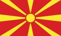 Vectorial illustration of the flag of the Republic of Macedonia Royalty Free Stock Photo