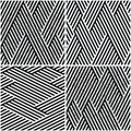 Vectorial seamless pattern collection with oblique black segments