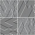 Vectorial seamless pattern collection with oblique black segments Royalty Free Stock Photo