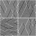 Vectorial seamless pattern collection with oblique black segments