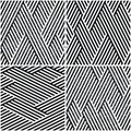 Vectorial seamless pattern collection with oblique black segments