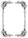 Vectorized Art Nouveau frame Design. Royalty Free Stock Photo