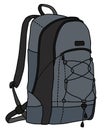 The gray travel bag