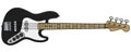 The black electric bass guitar