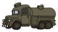 The funny vintage military tank truck