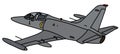 The gray light combat jet aircraft