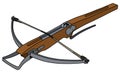 The historical wooden crossbow