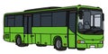 The light green touristic bus