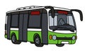 The light green and white city bus Royalty Free Stock Photo