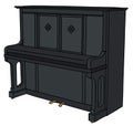 The old black closed pianino Royalty Free Stock Photo