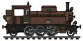 The old brown tank engine steam locomotive