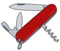 The red swiss army pocket knife