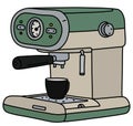 The retro green electric espresso maker