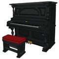 The classic black pianino Royalty Free Stock Photo