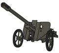 The old gray field cannon Royalty Free Stock Photo