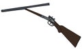 The old double barrel hunting rifle
