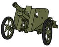 The old khaki field cannon