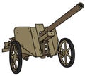 The vintage sand field cannon