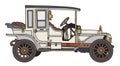 The vintage white car Royalty Free Stock Photo