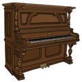 The old brown pianino Royalty Free Stock Photo