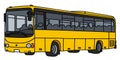 The yellow touristic bus