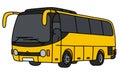 The yellow touristic bus