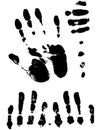 Vectorized Hand Prints and Smeers Royalty Free Stock Photo