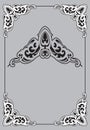 Vectorized vintage Art Nouveau frame. Design element.