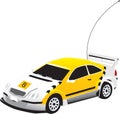 A vectorized yellow toy car Royalty Free Stock Photo