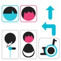 Vectors symbol icon toilet shopping