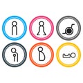 Vectors symbol icon toilet shopping