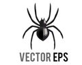 Vectot black eight legged arachnid or spider icon