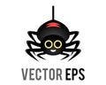 Vectot black eight legged arachnid or spider icon