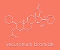 Vecuronium bromide muscle relaxant drug paralyzing agent. Used in anesthesia but also in lethal injection cocktails. Skeletal. Royalty Free Stock Photo