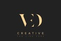 VED abstract letter logo design Royalty Free Stock Photo