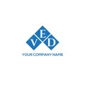 VED letter logo design on BLACK background. VED creative initials letter logo concept. VED letter design Royalty Free Stock Photo
