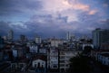 Vedado, La Habana, Cuba - October 13, 2017: incredible views of the city of La Havana in a sunset, evening time