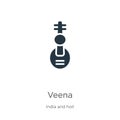 Veena icon vector. Trendy flat veena icon from india and holi collection isolated on white background. Vector illustration can be Royalty Free Stock Photo