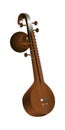 Veena. Indian stringed plucked musical instrument. Vector illustration.