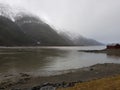 Vefsn river in early spring, MosjÃÂ¸en, Northern Norway Royalty Free Stock Photo