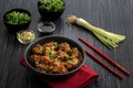 Veg manchurian served in a bowl Royalty Free Stock Photo