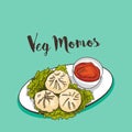 Veg Momos vector