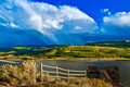 Vega Lake Fishing Dock and Storm Royalty Free Stock Photo