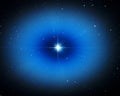 Night sky stars Vega star magic light Lyra constellation Royalty Free Stock Photo
