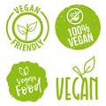 Vegan Badges. Can be used for packaging Design