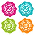 100% vegan Badges on white Background