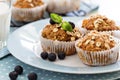 Vegan banana carrot muffins