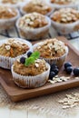 Vegan banana carrot muffins